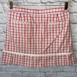 Vintage Adidas Plaid Gingham Athletic Athleisure Pleated Skort